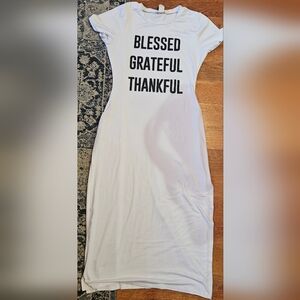 White Graphic T-Shirt Dress